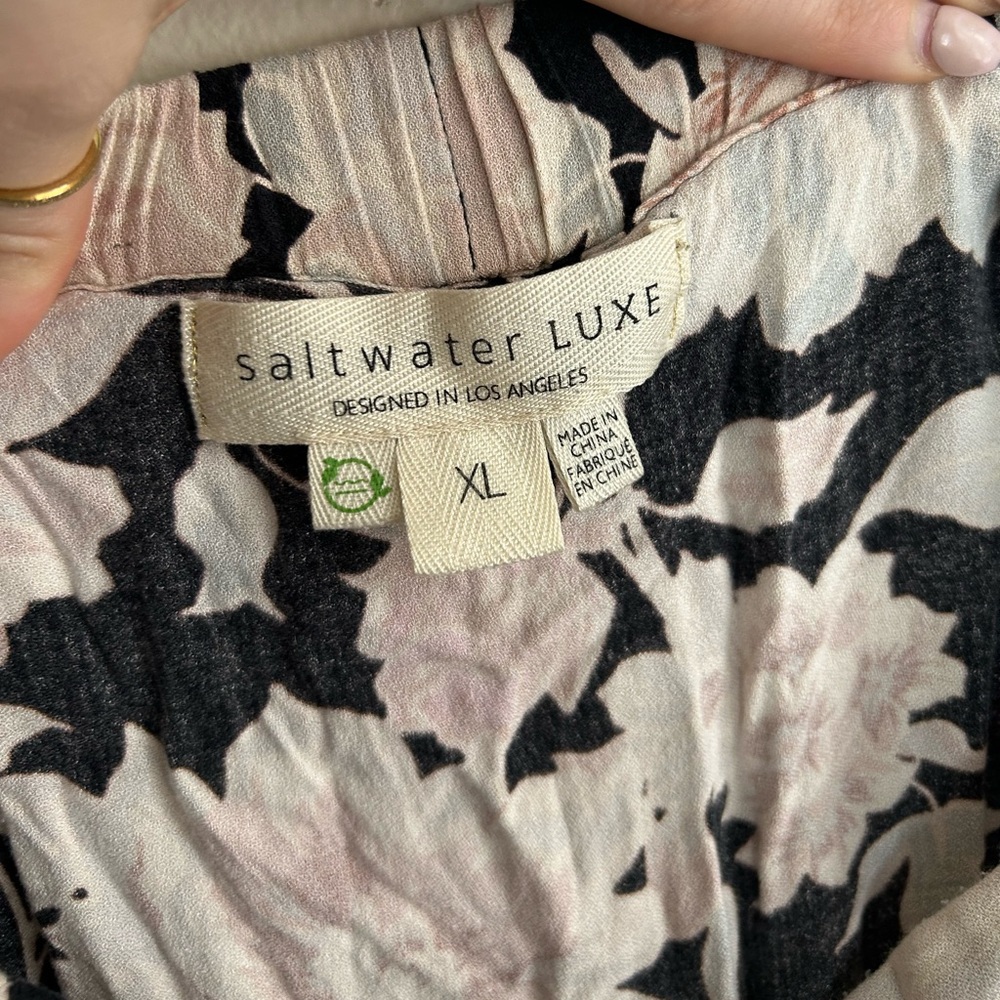Saltwater Luxe Rex Floral Print Midi Maxi Skirt 100% Rayon Size XL - Picture 6 of 7